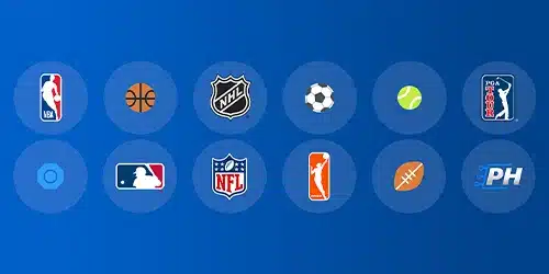 FanDuel KS mobile banner with icons with various sports and leagues
